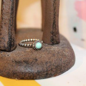 Pandora Turquoise Ring // sz 5.5